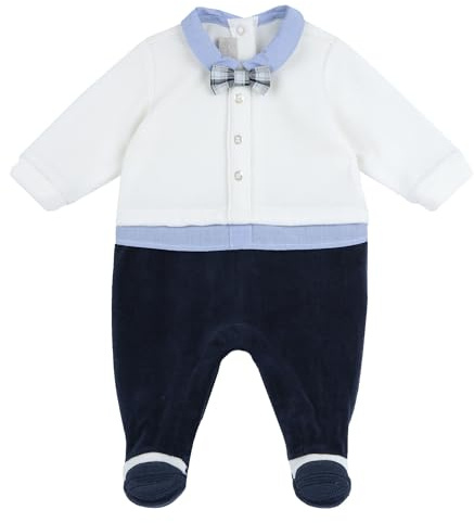 Chicco Tutine In Ciniglia Con Apertura Entrogamba Neonato/Neonata 0-24 mesi, Blu, 1 mesi, Designed in Italy