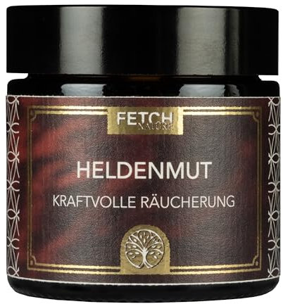 Räuchermischung Heldenmut mit Beifuß, Lorbeer & Fichtenharz – naturreines Räucherwerk für Mut, Kraft & Fokus – handgemacht & plastikfrei – 60ml Mischung