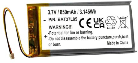 850mAh 3.7V Rechargeable Li-Polymer Battery Replacement for Jabra Evolve2 85 / Elite 85h Noise-Canceling Headphones - Long-Lasting Power Supply (500+ Cycles, Fast Charging Support)