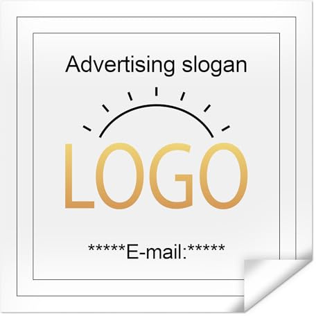 CUSMIZ 100 Stück Aufkleber Selbst Gestalten - Personalisierte Aufkleber für Unternehmen Logos, Hochzeiten, Festivals, 100-1000 Stück Stickers für Verpackung (3cm-14cm)
