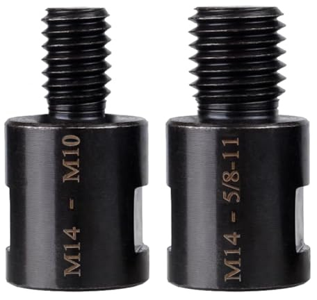 2PCS Angle Grinder Attachments Adapter M14 Female to 5/8-11 / M10 Male | Saipor Angle Grinder Converter Adapters Interface Connector Thread Adaptor for Rotary Polisher Drill Bit Connecting Tool