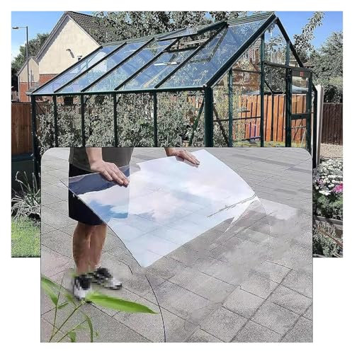 VXHCS Dachplatten Aus Kunststoff Polycarbonat-Dachplatten, 1mm Gewächshausplatten Klar Leichte wasserdichte Kunststoffplatte, Schuppendachplatten(1x6m)