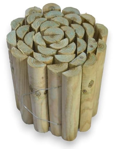 Bordaroll in legno di pino impregnato recinzione per fioriere 30x200