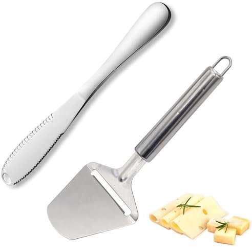 2PCS Dutch Cheese Slicer - Professional Quality, Manual Slicer for Soft and Hard Cheese Boards