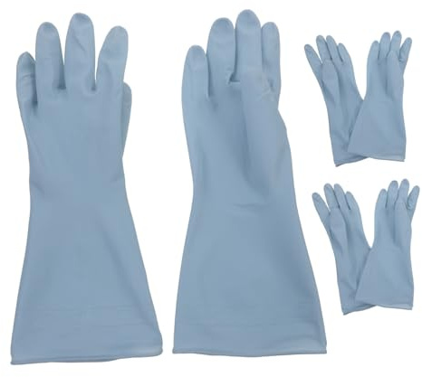 Zerodeko 3pairs Dishwashing Gloves Rubber Gloves for Kitchen Cleaning Laundry Use Reusable Dish for Washing