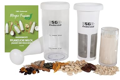 ESGE-Zauberstab Magic Fusion Zubehör Set für alle ESGE Stabmixer | Zubehör zur Herstellung von pflanzlicher Milch, Smoothies, Kaffee & Suppen inkl. Rezepte