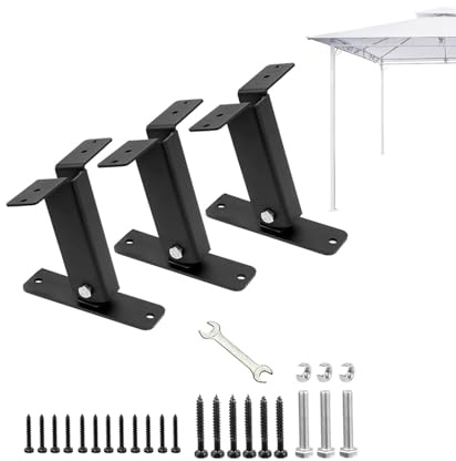 Pérgola - consolas, elevación de techo de terraza | Juego de pérgola de acero inoxidable para pérgola de patio de madera, soporte de galería de techo resistente para revestimiento de patio