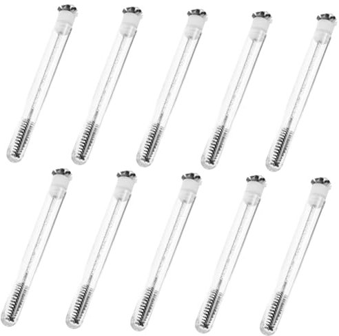 Ipetboom 10pezzi Scovolini Per Ciglia Con Tubo Spoolie Portatile Per Extension Ciglia e Trucco Accessori Per Makeup Con Design Elegante e Resistente
