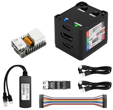 Sipeed NanoKVM IP-KVM Mini Servidor de Mantenimiento de Operaciones de Control Remoto, 2 Gbit 256 MB DDR3 RISC-V Linux Placa de Desarrollo, 1TOPS NPU 1GHz C906 RISC-V CPU, Puerto de Red USB HDMI 100M