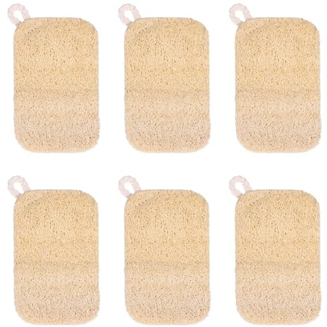 6 PCS Natural Loofah Sponge for Kitchen, Loofah Dish Sponge Compostable Natural Sponges for Dishes