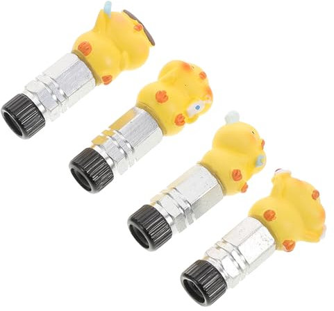 HANABASS 4piezas Tapas De Válvula De Bicicleta Diseño De Pollito Decorativas para Neumáticos Fácil Inflado