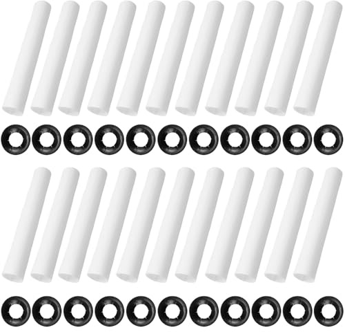 22 fundas silenciosas para bisagras de puerta de garaje, 11 mm de diámetro interior, 80 mm de longitud con 22 juntas de eje de rodillo para vástagos de rodillo de puerta de garaje
