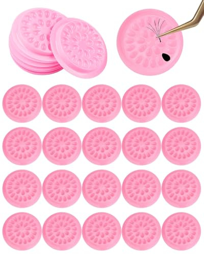 TPZORJX 100 pcs Cils de distributeur de colle - supports de colle jetables en plastique pour faux cils, conteneur de colle de cils jetable