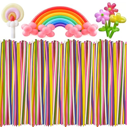 500Pcs 260 Long Balloons, Twisting Animal Balloons Assorted Color - Thickening Latex Magic Long Balloon for Animals Modeling Wedding Birthday Party Decorations