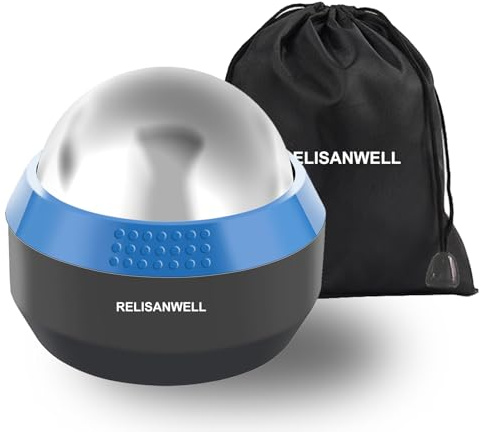 Cold Massage Roller Ball - Cold&Heat Relief - Tight and Sore Muscles Relief, Manual Massager, Alleviating Shoulder, Arms, Back, Legs, Calves or Muscle Tension