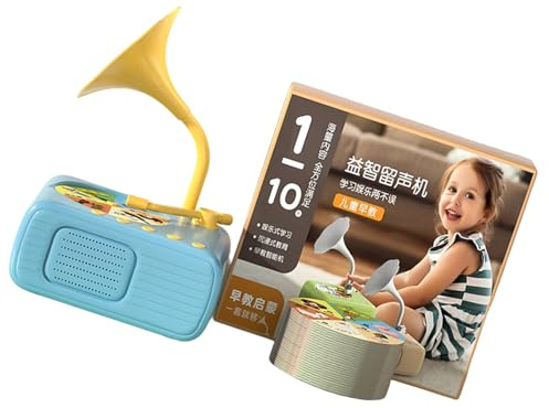 USB Chargable Gramophone Music Player Educational Toy With 96 Sound Cards For Boys Girls Early Learning Birthday Gift Kids Gramophone Toy