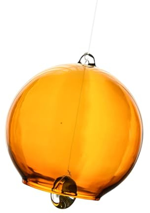 FewNvWa Carrillón de Viento Tradicional Japonesa Móvil Musical Adorno Colgante de Cristal con Sonidos Suaves Y Armoniosos Adecuado para Patios Ofi, Ámbar