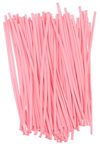 Toyvian Lot de 100 Ballons Longs en Latex 260 Rose Clair DIY pour Fête Garçon et Filles Modélisation Décorations Anniversaire Mariage