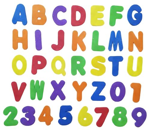 XENQITO 36 Pezzi Giocattoli da Bagno, Numeri Divertenti e Alfabeto Giochi da Bagno, Lettere e Numeri dell'Alfabeto Galleggianti Apprendimento per Vasca da Educativo per Bambini Bambini Ragazzi Rag