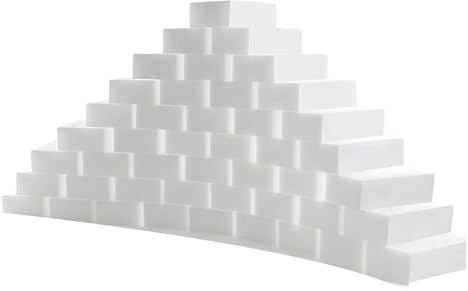 Lot de 50 éponges à récurer multifonctionnelles texturées anti-rayures pour enlever les meubles électroniques en mélamine