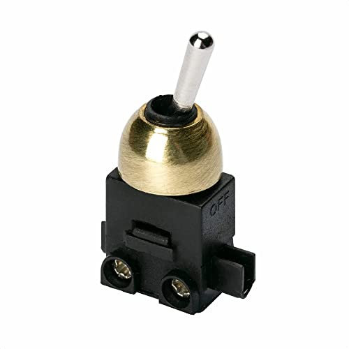 Incasso Interruttore a Levetta On/Off 250V 1Polig 2(1)A LS 2 Oro Argento Antico per Lampade da Tavolo e Parete, Oro