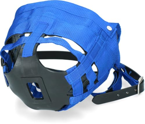 Excellent Pferd Maske - Gesichtsmaske - XL - Maulkorb - Anti-weide - Blau