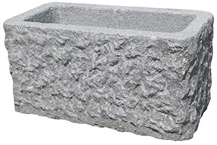 Natursteinzentrum Rhein Main Trog aus Granit grau, L/B/H ca. 80x40x40 cm