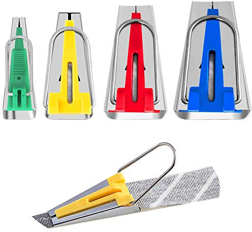 Schrägband, Stoffbänder, verschiedene Größen zum Herstellen von Breite 6 mm, 12 mm, 18 mm, 25 mm, 4 Stück