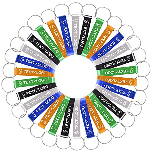 BYWEXCLESD 50Pcs Personalised Bottle Opener Keyring Custom Bottle Opener Keychain Bulk for Men Boyfriend Wedding Favors Party Free Engraving Logo Name Text