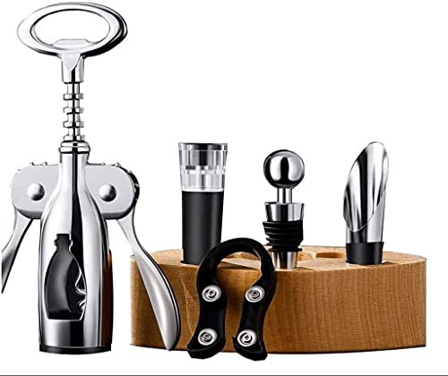 llxyzrzbhd Korkenzieher Wein WeinöFfner Hebel FlaschenöFfner All-In-One Korkenzieher Flaschenöffner Weinöffner von Sommeliers Kellnern und Barkeepern 915