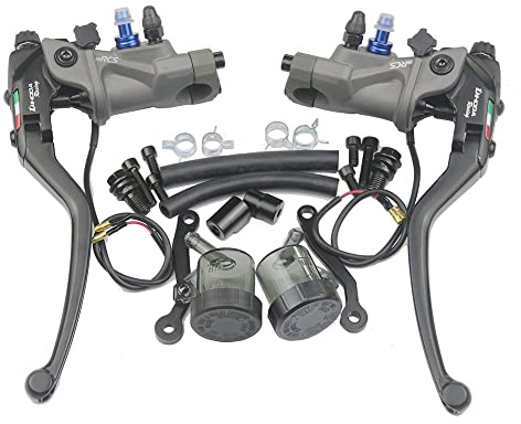 Brems Und Kupplungshebel Radiale Montagebremskupplungspumpe geschmiedet Aluminium-Hauptzylinderkupplung Motorrad Kupplungshebel (Color : 1 pair pump)