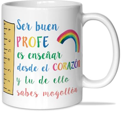 LINFORMAL Taza Profesora Fin de Curso 350 ml | Regalos para profesoras Originales | Detalle para Maestra | Seño o Tutor/a | Regalo Agradecimiento Profesores | Ser buen profe |