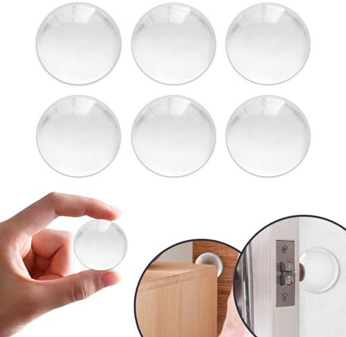 Birllaid Tür stopper wand transparent Gummipuffer Wand schutz 6 Stück Türpuffer Transparent Anschlagpuffer Klebepunkte, Elastikpuffer Selbstklebend Türpuffer Gumminoppen für Glasplatten Holzbrett Wand
