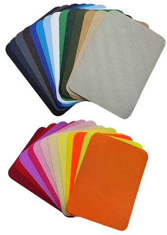 26 Farben Bügelflicken, Bügelflicken, Jeansflicken, Knieflicken, Twill-Stoffflicken, Jeansreparatur, geeignet für Kinder und Erwachsene