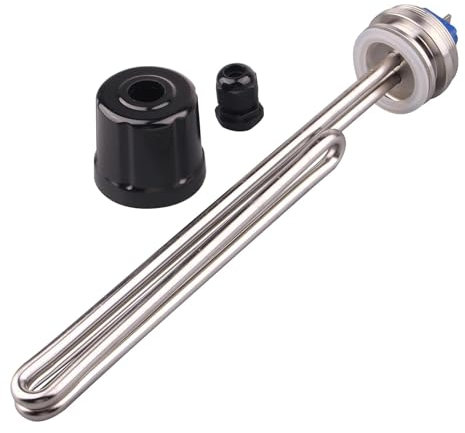 nmbhus Brewing Heater 1.5 Inch Tri-clamp 240V 5.5kw Electric Immersion Water Heating Element Heater For Home Brewing (Color : Black bakelite cap)