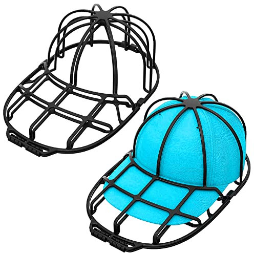 KOUHA Lavage Casquette Machine, 2 Pièces Lave Casquette Machine a Laver, Support Casquette pour Machine à Laver, Nettoyage Casquette en Machine pour Adulte et Enfant