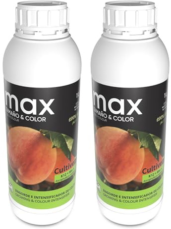 CULTIVERS Abono Engorde de 2x1 L. Fertilizante Estimulante para Mejorar la Calidad del Fruto Libre de hormonas sintéticas. Cuajado del Fruto, el Engorde, la Coloración y la Maduración de los Frutos