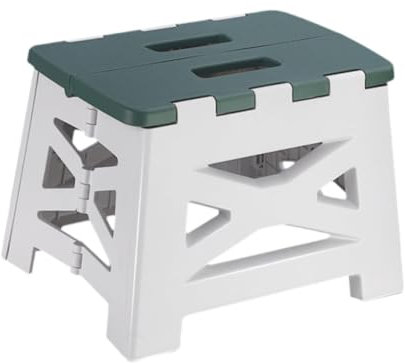 perfk Klappbarer Tritthocker, Faltbarer Hocker für Erwachsene und Kinder, vielseitiger, Stabiler Stuhl, Faltbarer Hocker für Küche, Strand, Reisen, Zuhause, Kleines Grün