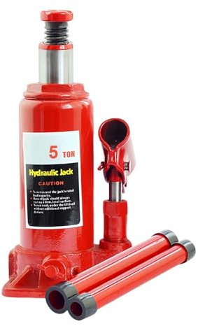 Wagenheber rangierwagenheber 2/5/10 Tonnen hydraulischer Flaschenheber, Auto-geschweißter hydraulischer Flaschenheber für die Reparatur von Autos, Pickups, LKWs und Wohnmobilen(5 Ton)