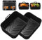 2 Stück Upgrade dick Silikonform heißluftfritteuse, Airfryer Silikonform für Ninja airfryer zubehör, für COSORI Heißluftfritteuse Kammern Airfryer, Heißluftfritteuse zubehör für Doppelzonen geeignet