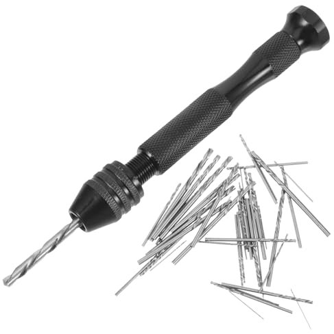 Angoily Brocas Helicoidales Manuales Taladro Manual Para Modelismo Con Brocas Surtidas Herramienta De Perforación Para Manualidades y Trabajos Pesados Para Metal