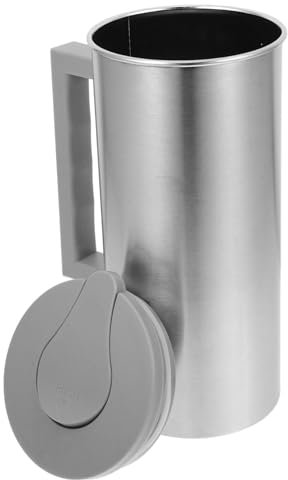 Homoyoyo Jarra De Agua De Acero Inoxidable Con Asa y Tapa Para Servir Agua Fría Zumo Té Helado y Café Caliente Diseño Elegante Para Hogar y Oficina