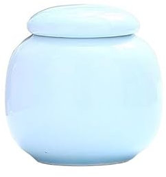 Contenitore portatile in ceramica for il tè, piccolo contenitore for la polvere profumata al tè verde(Sky Blue,130ml)