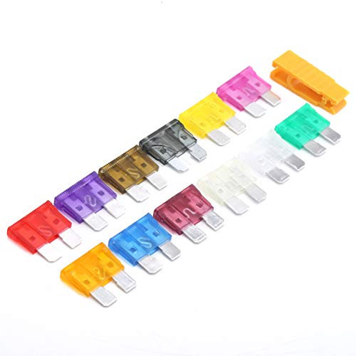 Conjunto de Fusibles para la Hoja de Automóvil 150 Piezas - Fusibles la Cuchilla Variada para Protección Automotriz - Fusiona con Precisión Corriente Confiable y Seguro Compacto y Portátil ABS ABS