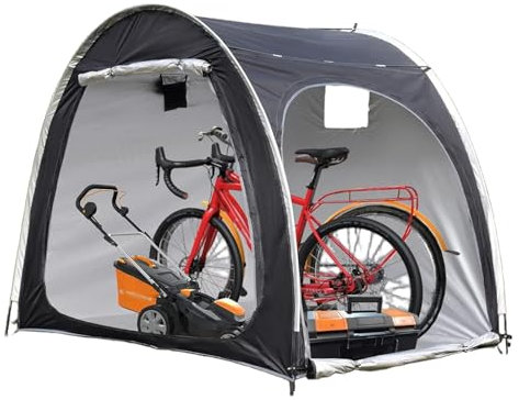 Outdoor Bike Cover Shed Motorcycle Storage Tent, Thickened 210D Oxford Fabric PU4000 Waterproof Coating with Carrying Bag, Holds 4 Bikes or Garden Tools