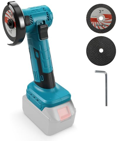 Mini Angle Grinder Compatible with Makita 18V Battery, 800W Brushless Angle Grinder Cordless with Cutting Discs, 19000 RPM Power Handheld Cutter for Metal Wood Polishing Rust Removal
