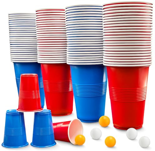 Bellanova 100 Bicchieri Festa Riutilizzabili 500 ml con 10 Palline