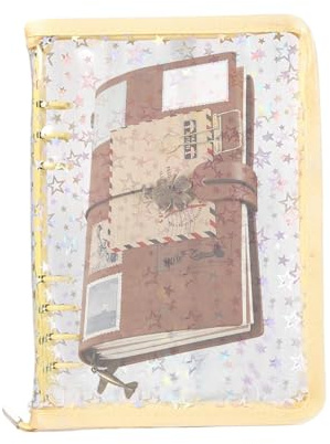 Carpeta Con Anillas Transparente Recargable - Álbum de Stickers Coleccionables - Libro de Colección de Pegatinas con Cremallera para Tarjetas Recibos Escuela Oficina Reuniones