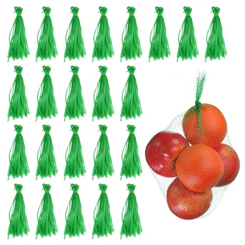 QUARKZMAN 150pcs Sacs À Œufs Filet en Nylon Réutilisable De 12 Pouces Vert | Sacs En Plastique Solides Et Élastiques Pour Fruits Et Légumes