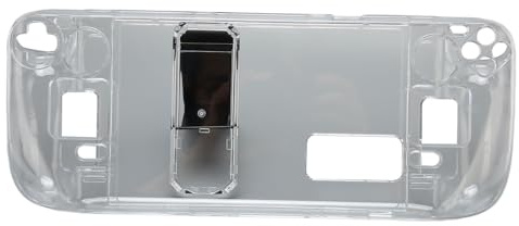 DAXJEROL Clear Kickstand Case for Steam Deck, Protective Hard PC Case with Stand, Transparent Shockproof Cover for Steam Deck Handheld Console, Anti - Slip Grip and Full Protection Design